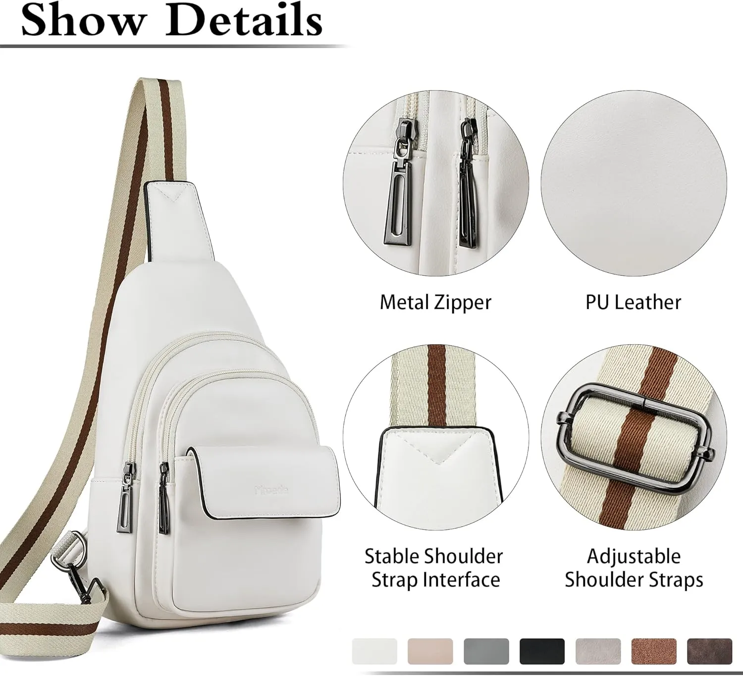 Sling Bag Crossbody Bags for Women Cross Body Fanny Packs Chest Sling Purses for Travel Shopping Leisure Sport