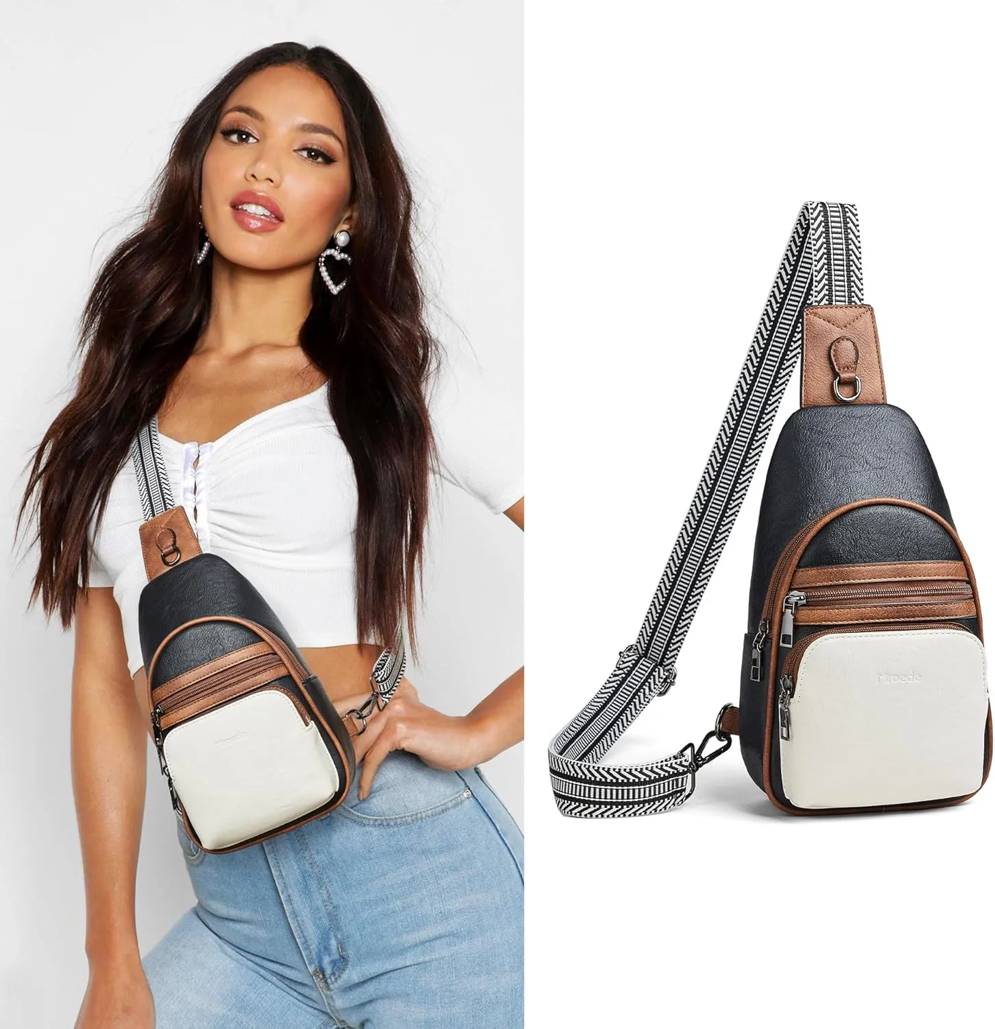 Sling Bag Crossbody Bags for Women Fanny Packs Purse Backpack Casual Daypacks for Travel Work Shopping