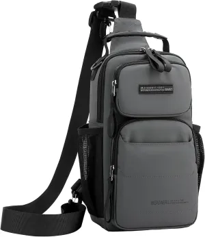 Sling Bag for Men Travel Lightweight Multi-pocket Crossbody Shoulder Bags Convertible Sling Backpack Chest Bag Men(Grey)