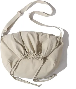 Sling Bag for Women Drawstring Crossbody Bag Nylon Casual Satchel Purse Shoulder Handbag Hobo Bag for Office Travel