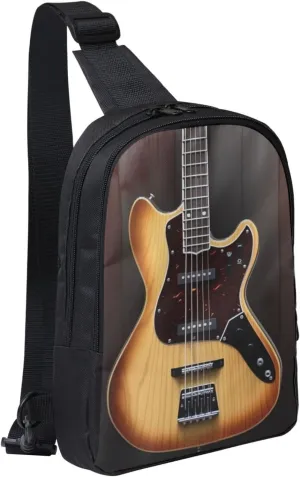 Sling Bag for Women Men Crossbody Bag Fashion Waist Bag Guitar Musical Instrument Chest Bag Adjustable Fanny Pack