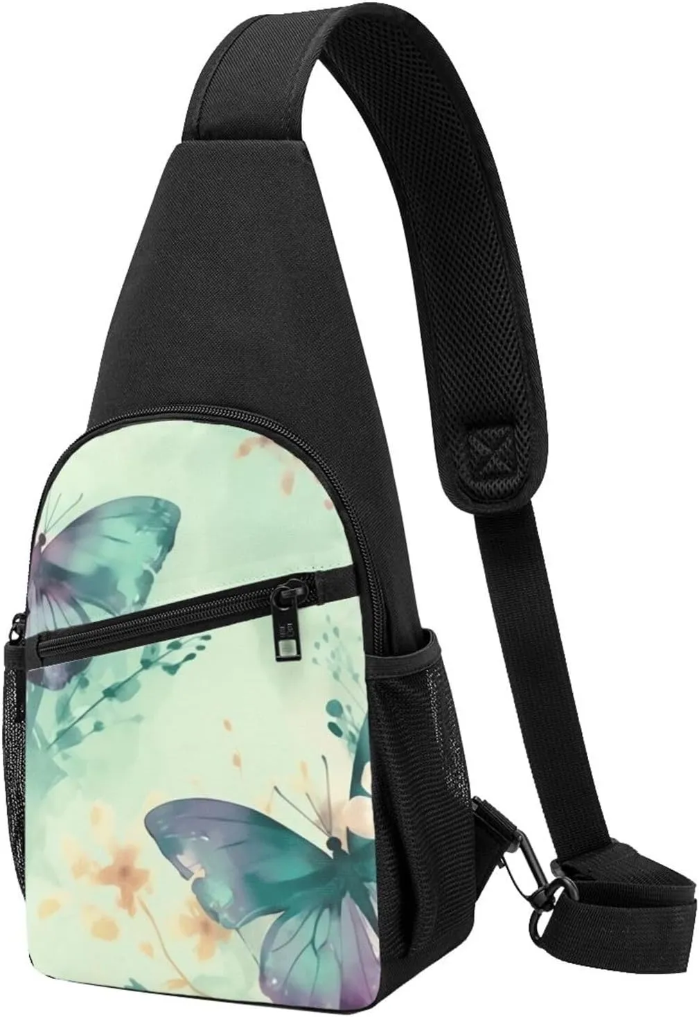 Sling bag for Women Men Trendy Sling Bakpack Casual Chest Bag Blue and Purple Fanny Pack for Travel Hiking