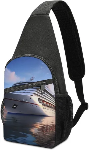 Sling Bags Sea Ship Crossbody Bag for Women Men Cross Body Bag for Travel Hiking Shopping