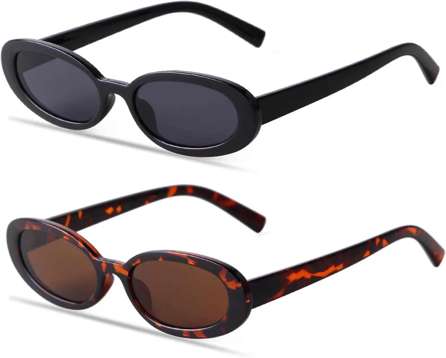 Small 90s Sunglasses for Women Men Retro Vintage Oval Sunglasses