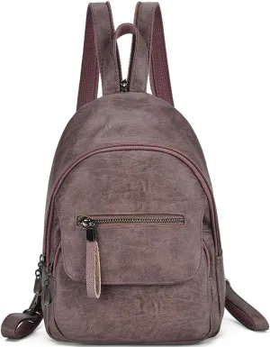 Small Backpack Purse for Women Fashion PU Leather Backpack Convertible Ladies Sling Bag