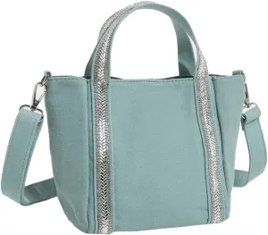 Small Canvas Tote Bag for Women Fashion Crossbody Shoulder Bag Handbags Casual Purses Satchel for Work Travel