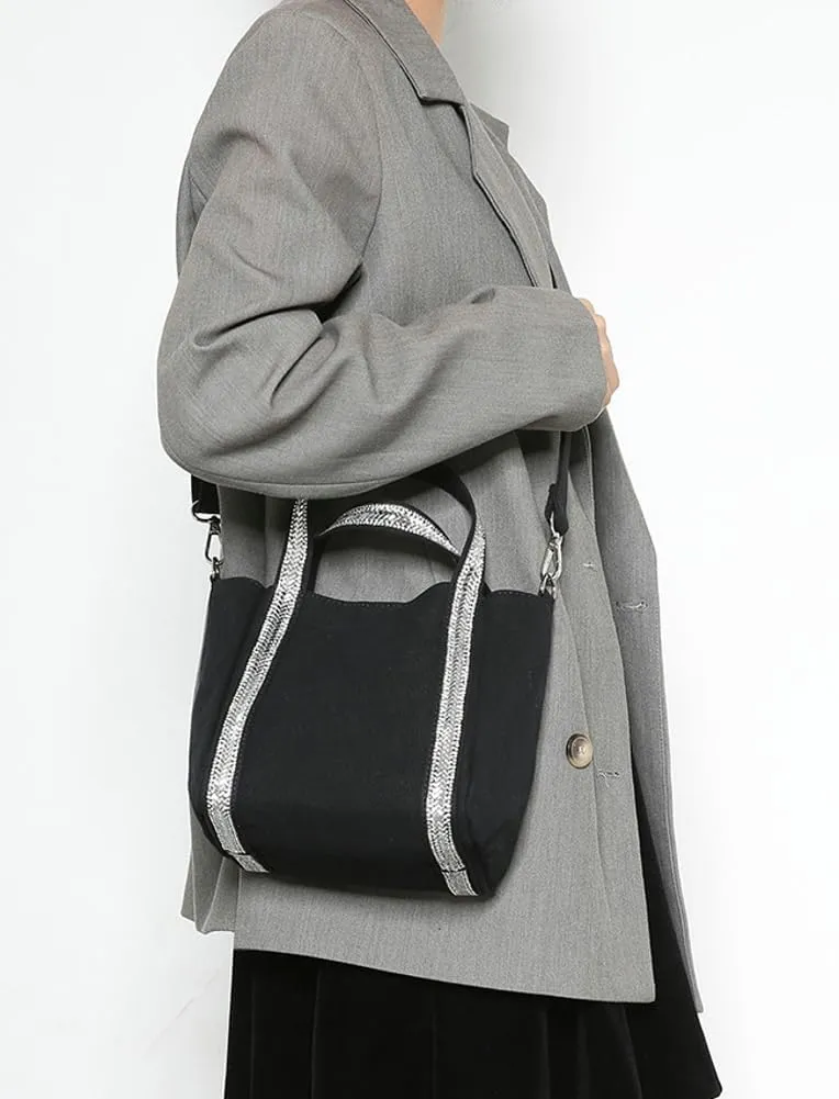 Small Canvas Tote Bag for Women Fashion Crossbody Shoulder Bag Handbags Casual Purses Satchel for Work Travel