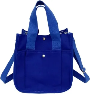 Small Canvas Tote Bag with Strap for Women Casual Satchel Handbag Hobo Crossbody Shoulder Purse for Work Travel