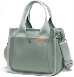 Small Canvas Tote Bag with Zipper, Canvas Multi-Pocket Crossbody Bag Purse Top Handle Satchel Handbags