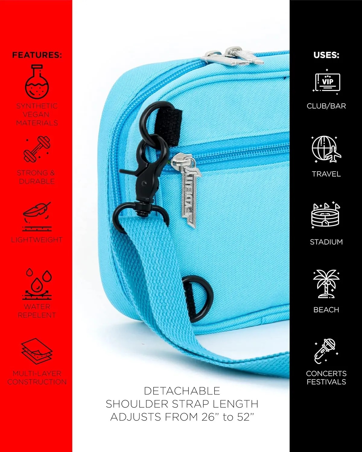 Small Crossbody Bag for Men & Women - Over the Shoulder Bag Sling Checkered Crossbody Bags Festival Concert Bag