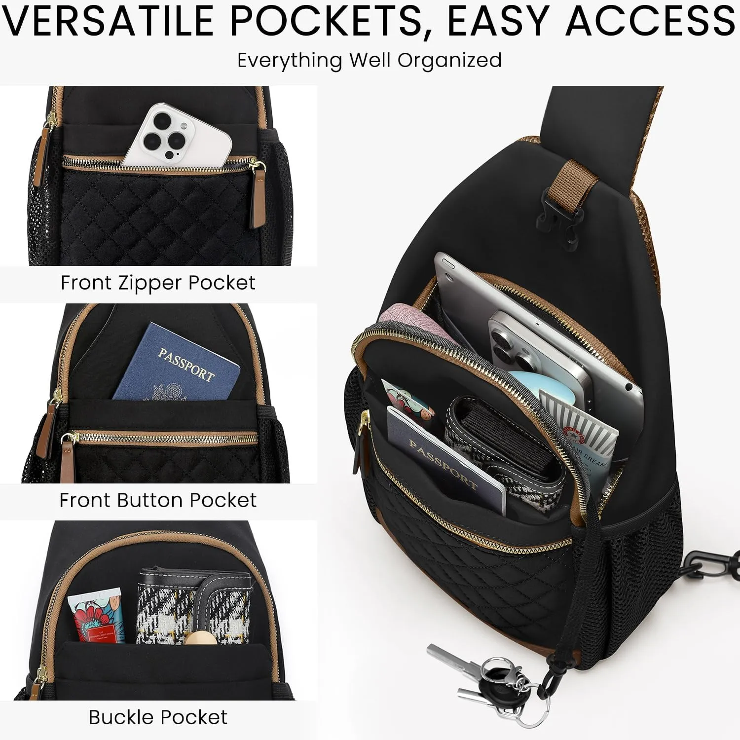 Small Crossbody Purses Bags for Women Men Travel, Chest Sling Bag Women Casual Cross Body Bag for Woman Sling Backpack