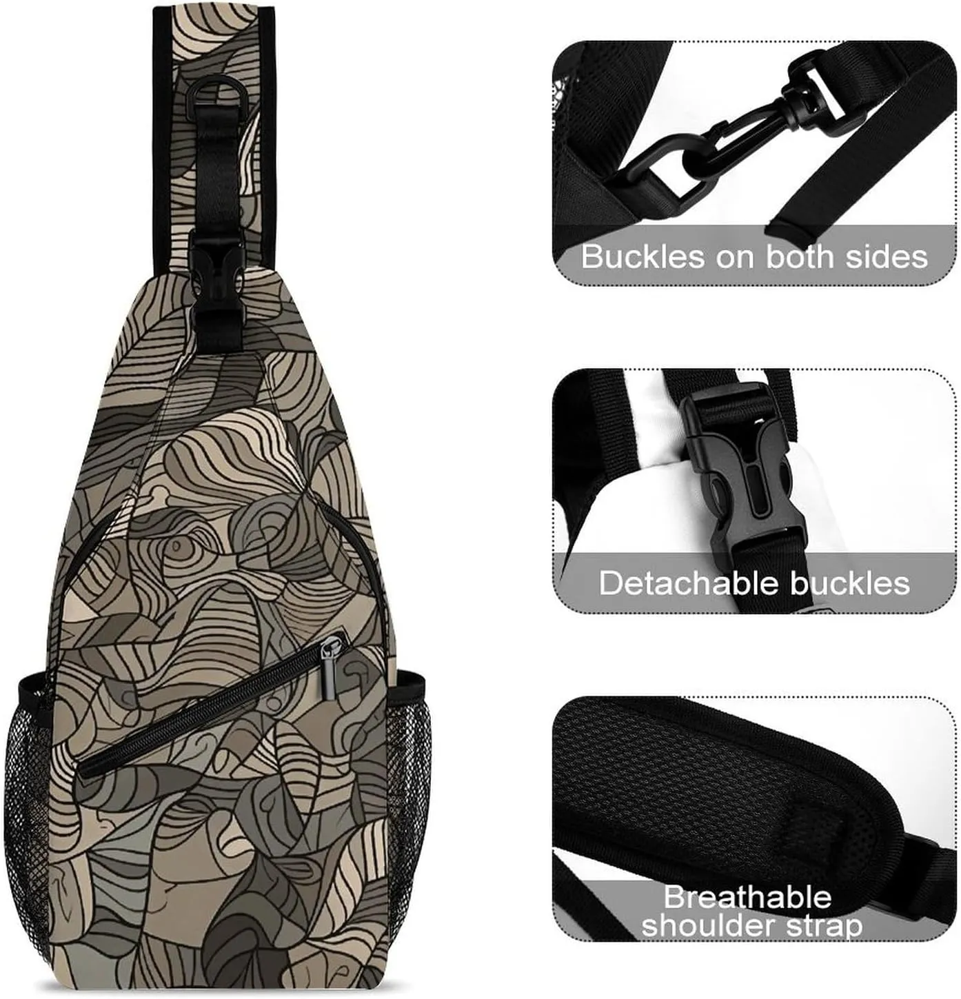Small Crossbody Sling Backpack Flag of Venezuela Chest Bags for Traveling Chest Fashion Shoulder Bag