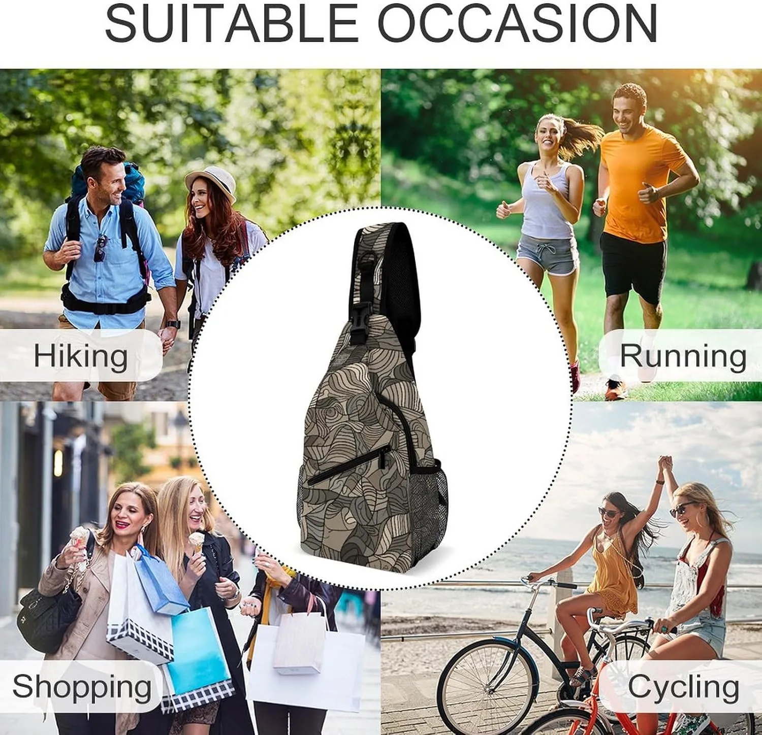 Small Crossbody Sling Backpack Flag of Venezuela Chest Bags for Traveling Chest Fashion Shoulder Bag