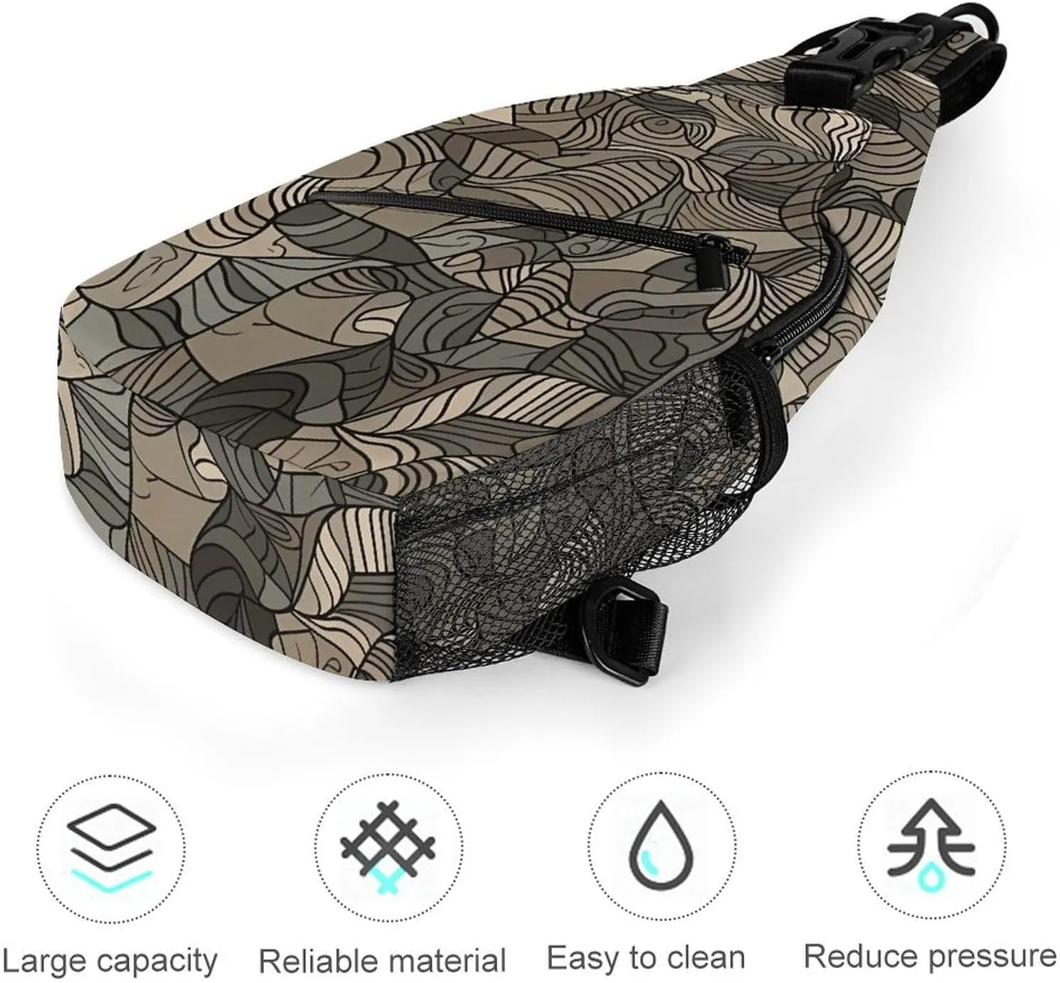 Small Crossbody Sling Backpack Flag of Venezuela Chest Bags for Traveling Chest Fashion Shoulder Bag