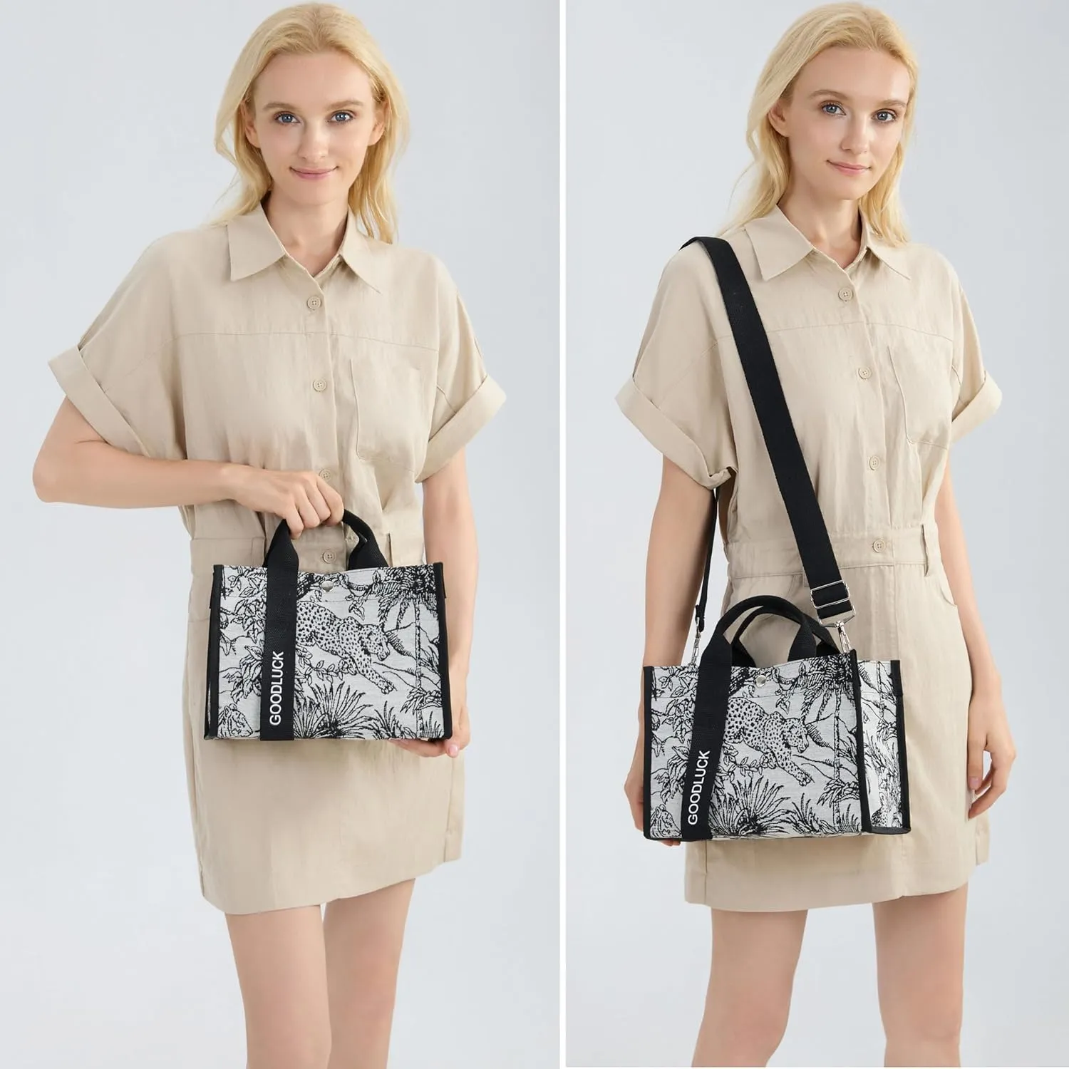 Small Cute Canvas Tote Bag for Women,Crossbody Purse Everyday Satchel Shoulder Work Bags Handbags for Gift Beach Book