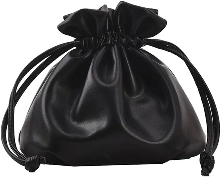 Small Leather Drawstring Bucket Bag Hobo Bucket Bags and Purses Crossbody Bucket Satchel Bag Soft Drawstring Purse