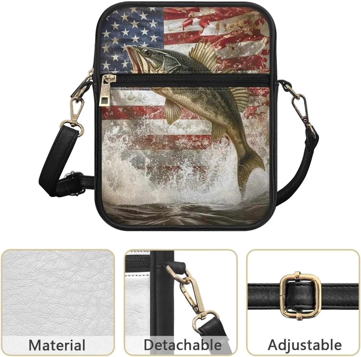 Small Messenger Bag Leather Crossbody Bag for Women Men Fashion Cross Body Shoulder Purse with Adjustable Strap