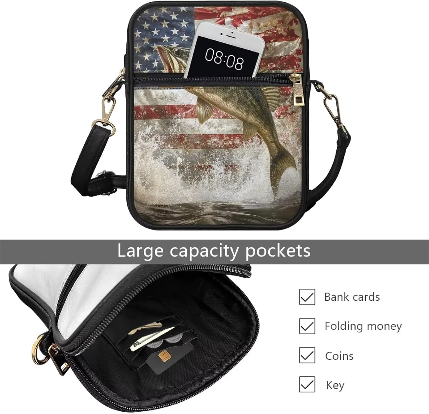 Small Messenger Bag Leather Crossbody Bag for Women Men Fashion Cross Body Shoulder Purse with Adjustable Strap