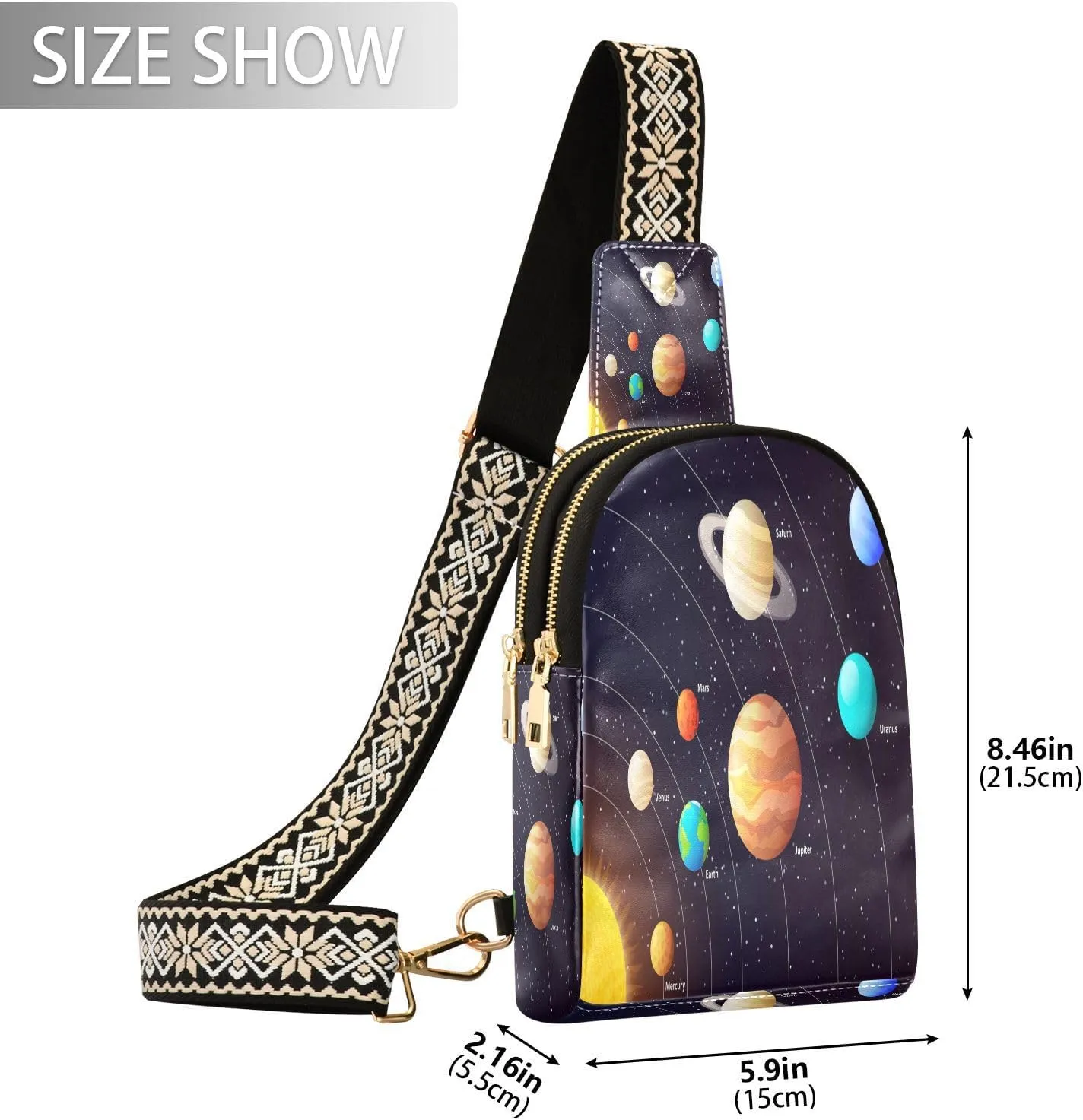 Small Sling Bag Cactus Succulent Floral Trendy Crossbody Bag Fashion Waist Packs Watercolor Leather Chest Bag