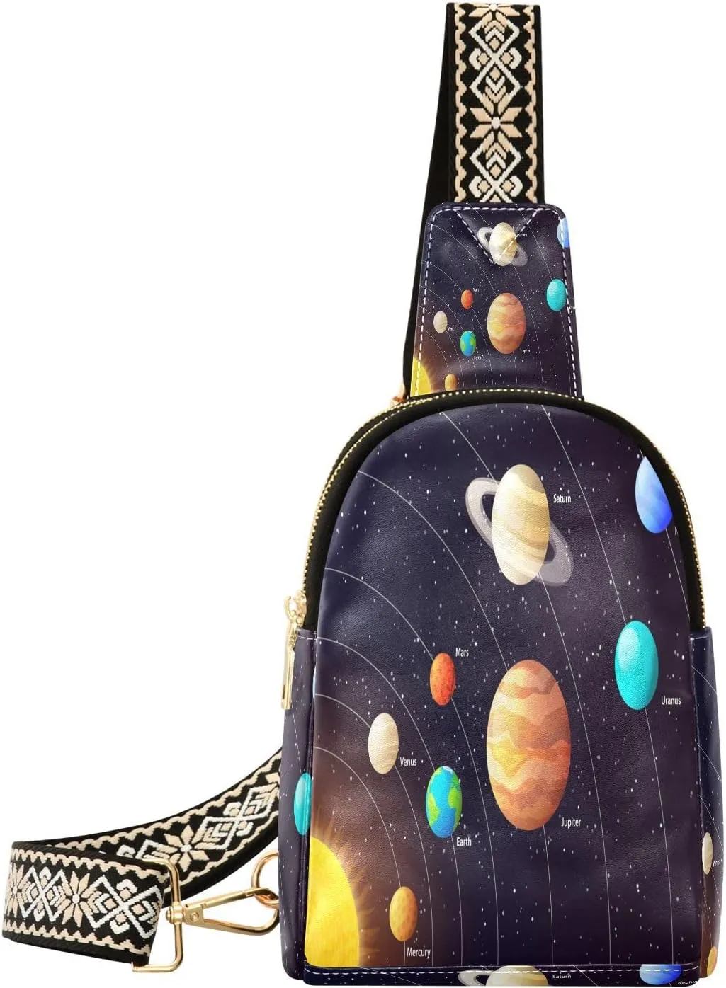 Small Sling Bag Cactus Succulent Floral Trendy Crossbody Bag Fashion Waist Packs Watercolor Leather Chest Bag