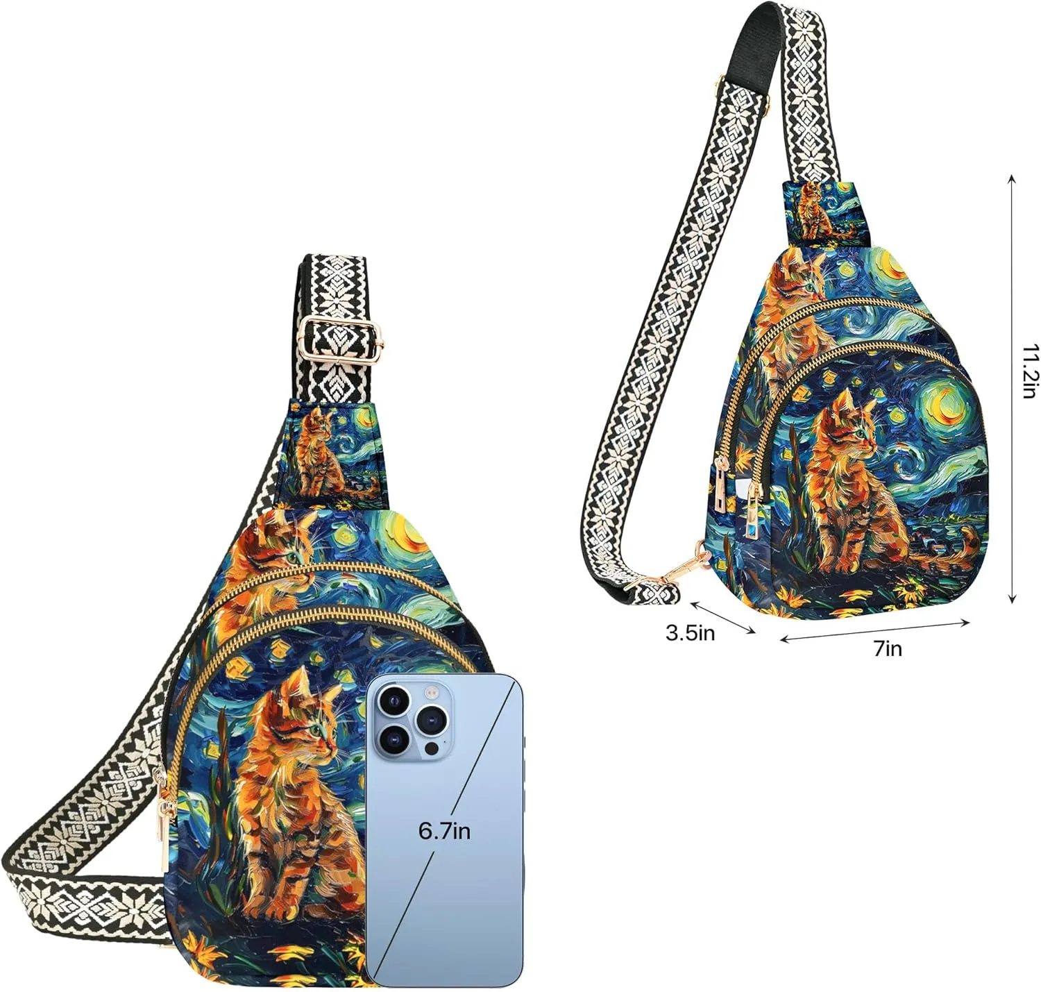 Small Sling Bag for Women Leather Crossbody Bags Sling Backpack for Outdoor Travel