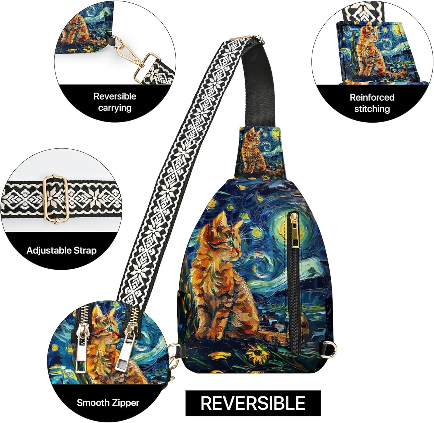 Small Sling Bag for Women Leather Crossbody Bags Sling Backpack for Outdoor Travel