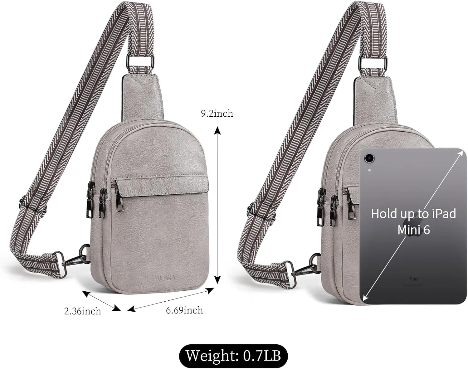 Small Sling Crossbody Bag for Women Trendy,Soft Vegan Leather Cross body Bag Purse Fanny Packs Chest Bag for Traveling