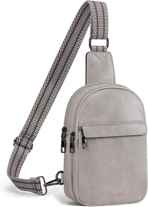 Small Sling Crossbody Bag for Women Trendy,Soft Vegan Leather Cross body Bag Purse Fanny Packs Chest Bag for Traveling