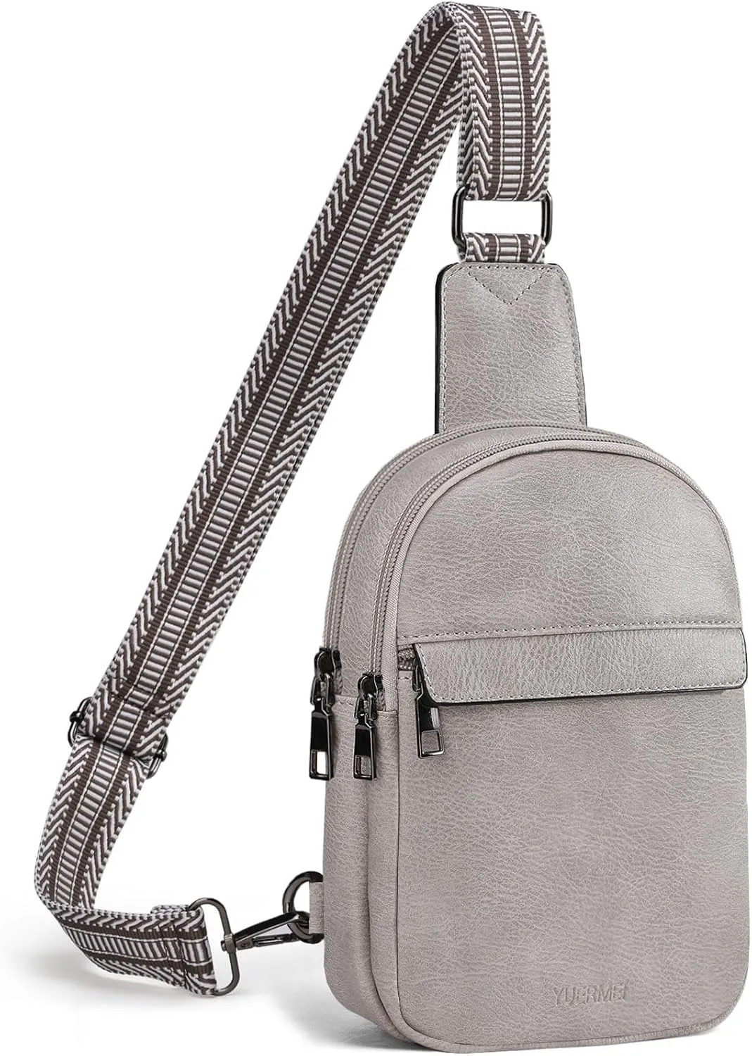 Small Sling Crossbody Bag for Women Trendy,Soft Vegan Leather Cross body Bag Purse Fanny Packs Chest Bag for Traveling