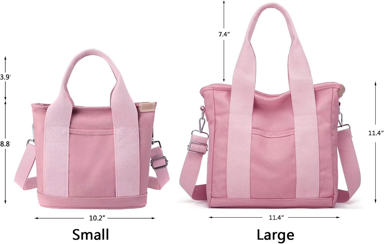 Small Tote Bag with Zipper Tote Bag for Women Canvas Crossbody Bag Shoulder Bag Satchel Hobo Bag Messenger Bag 2025