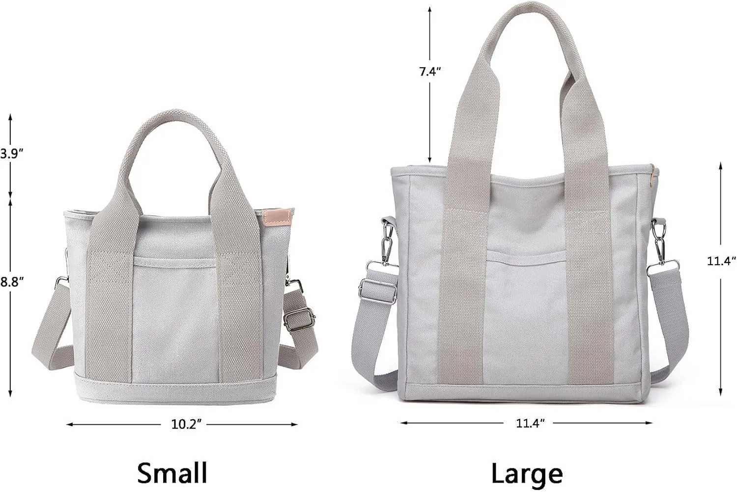 Small Tote Bag with Zipper Tote Bag for Women Canvas Crossbody Bag Shoulder Bag Satchel Hobo Bag Messenger Bag 2025