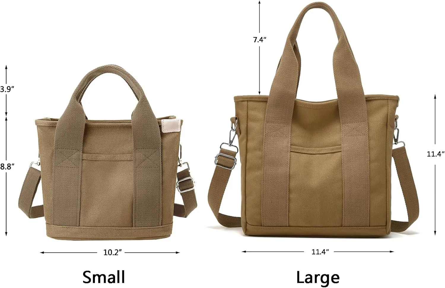 Small Tote Bag with Zipper Tote Bag for Women Canvas Crossbody Bag Shoulder Bag Satchel Hobo Bag Messenger Bag 2025