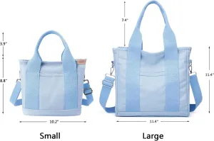 Small Tote Bag with Zipper Tote Bag for Women Canvas Crossbody Bag Shoulder Bag Satchel Hobo Bag Messenger Bag 2025