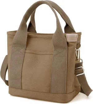 Small Tote Bag with Zipper Tote Bag for Women Canvas Crossbody Bag Shoulder Bag Satchel Hobo Bag Messenger Bag 2025