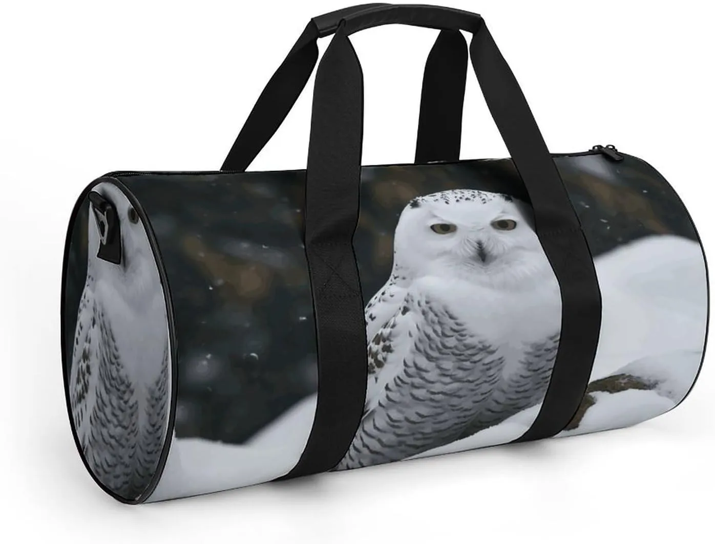 Snow Owl Gym Bag Small Travel Duffle Bag with Compartment Carry On Weekender Bag for Women Men