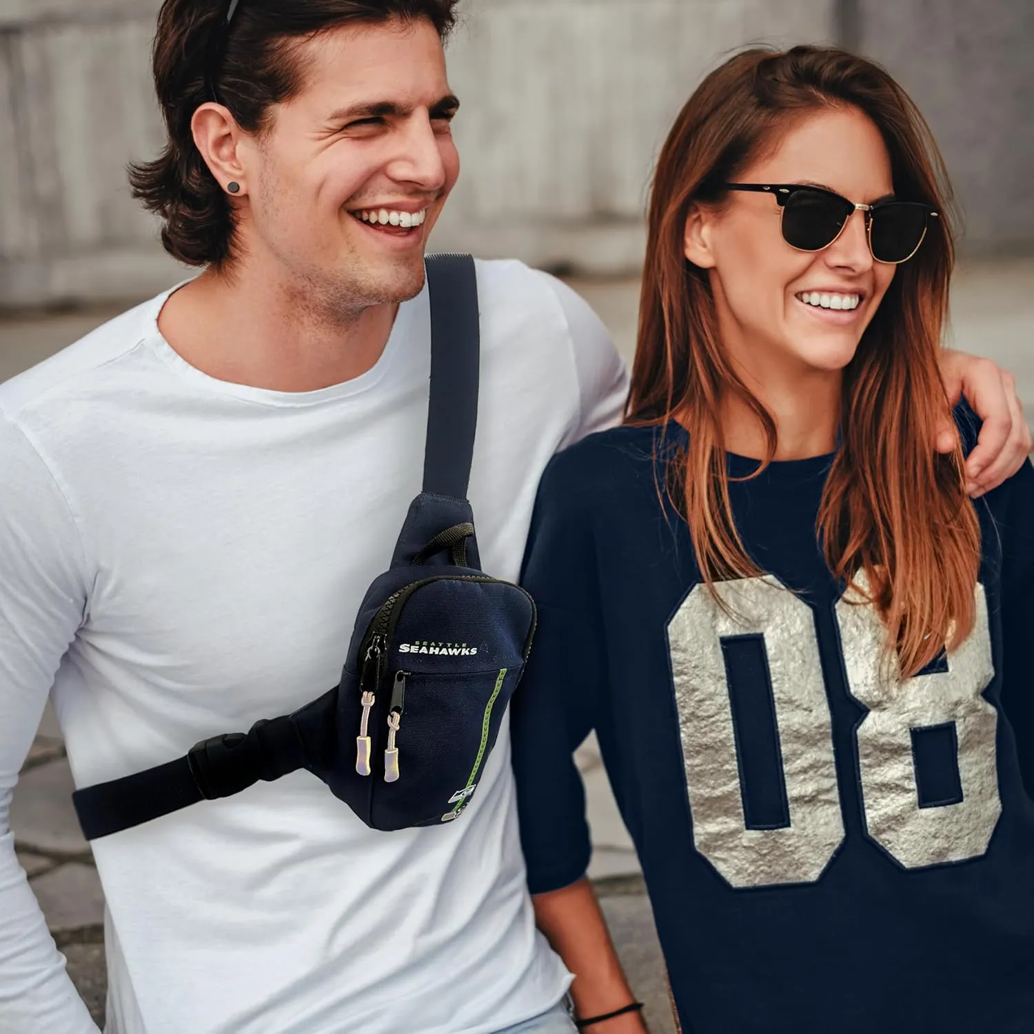 SOAR Unisex Crossbody Tech Adjustable Strap Travel Backpack Officially Licensed NFL, Mini Sling Bag