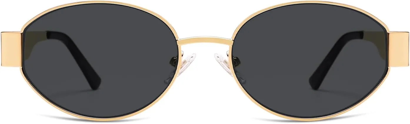 SOJOS Retro Oval Sunglasses for Women Trendy Classic Shades UV400 Protection SJ1217