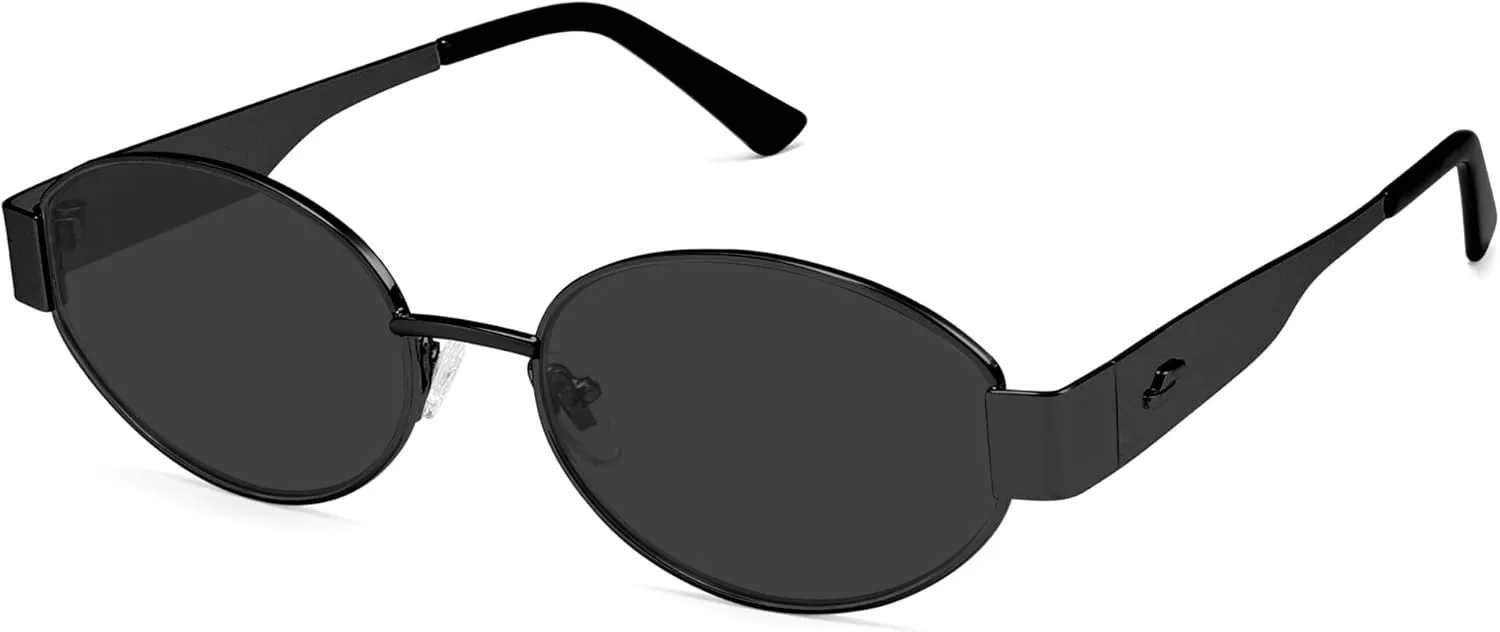SOJOS Retro Oval Sunglasses for Women Trendy Classic Shades UV400 Protection SJ1217