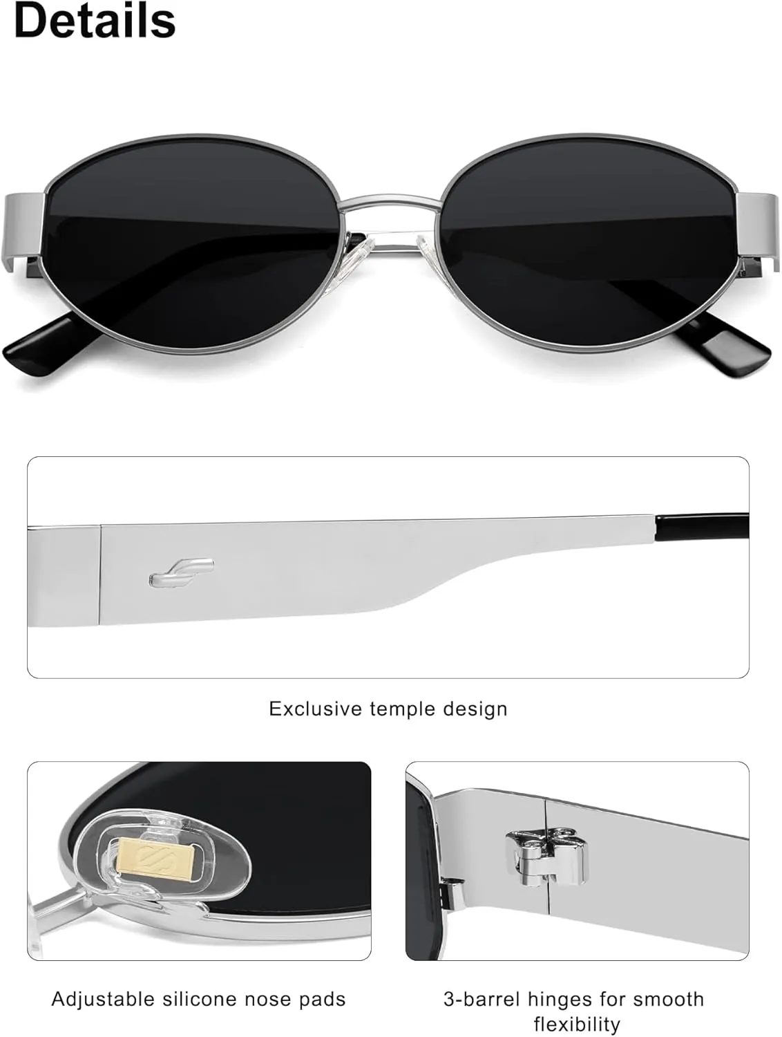 SOJOS Retro Oval Sunglasses for Women Trendy Classic Shades UV400 Protection SJ1217