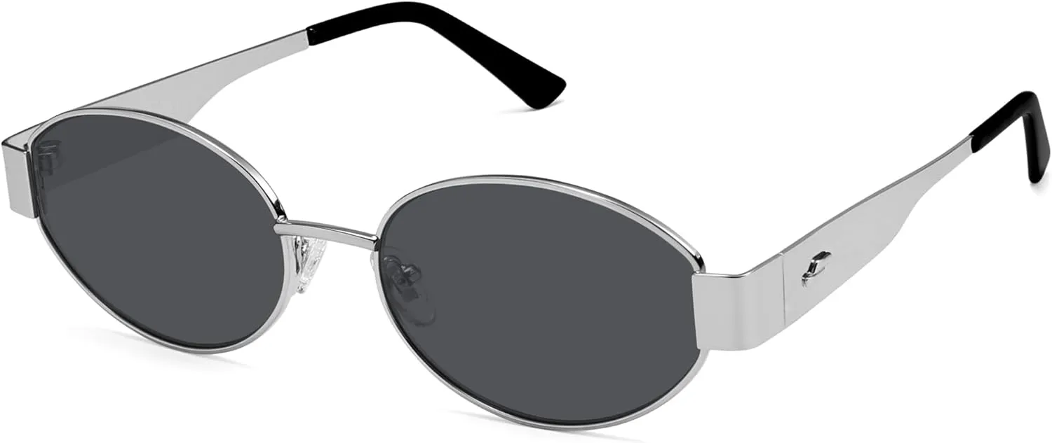 SOJOS Retro Oval Sunglasses for Women Trendy Classic Shades UV400 Protection SJ1217