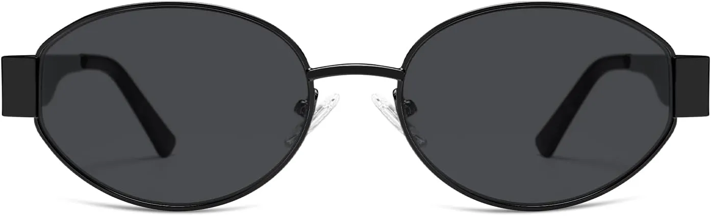 SOJOS Retro Oval Sunglasses for Women Trendy Classic Shades UV400 Protection SJ1217