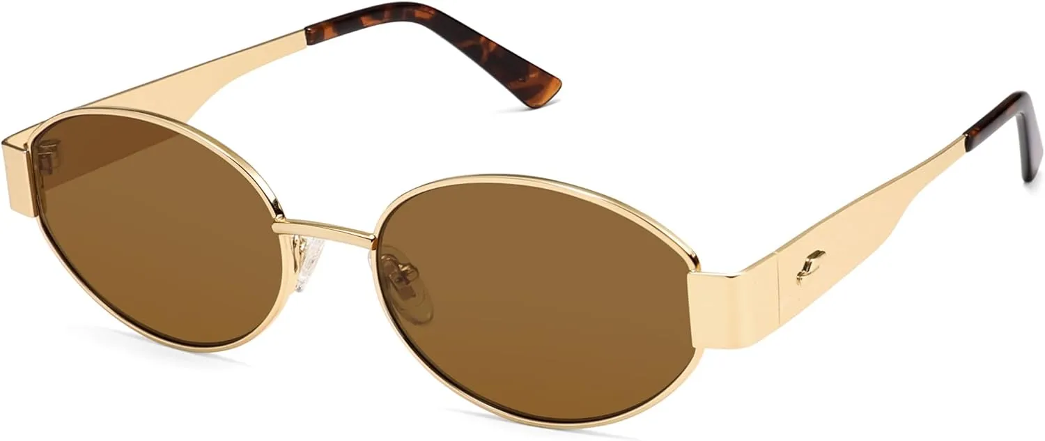 SOJOS Retro Oval Sunglasses for Women Trendy Classic Shades UV400 Protection SJ1217