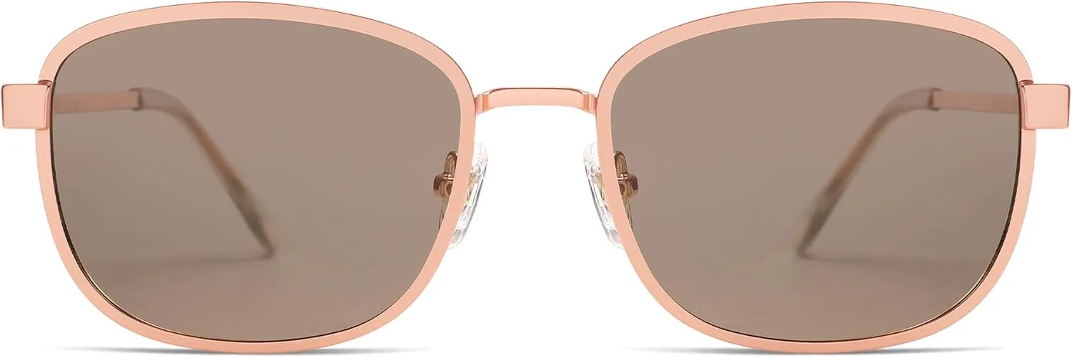 SOJOS Retro Rectangle Polarized Sunglasses Women Men Vintage 90s Style Rectangular Frame Womens Mens Sun Glasses SJ1225