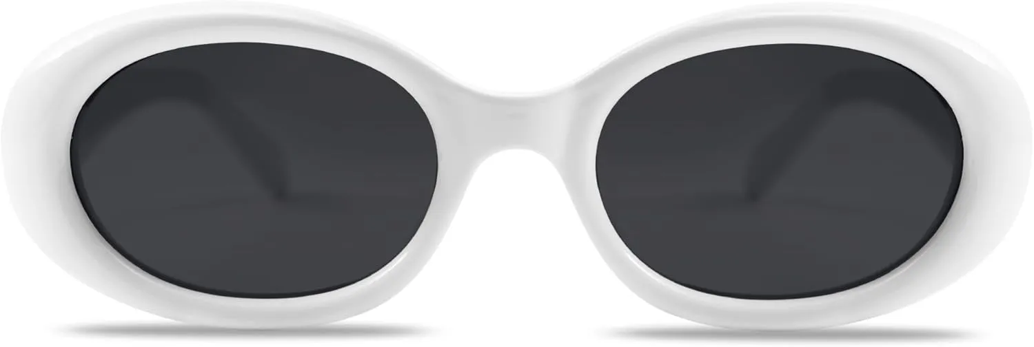 SOJOS Small Retro Oval Polarized Sunglasses for Women Men 90s Vintage Small Face UV400 Protection Tiny Sun Glasses SJ2286