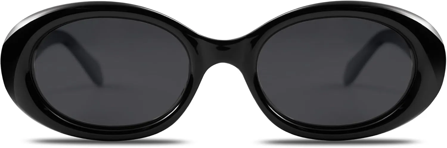 SOJOS Small Retro Oval Polarized Sunglasses for Women Men 90s Vintage Small Face UV400 Protection Tiny Sun Glasses SJ2286