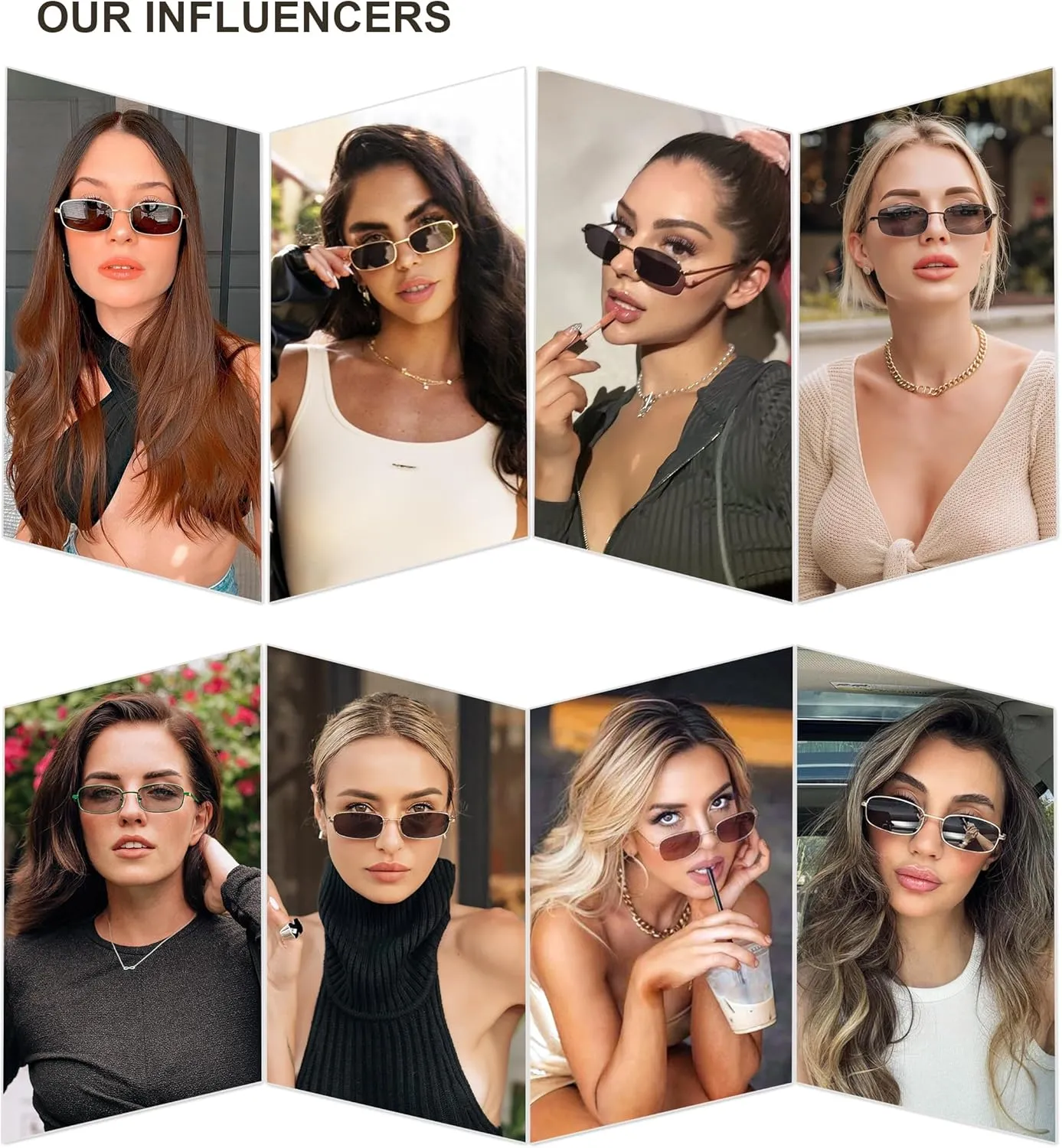 SOJOS Small Y2k Narrow Rectangle Sunglasses Womens Mens Retro 80s 90s Skinny Sunnies SJ1187