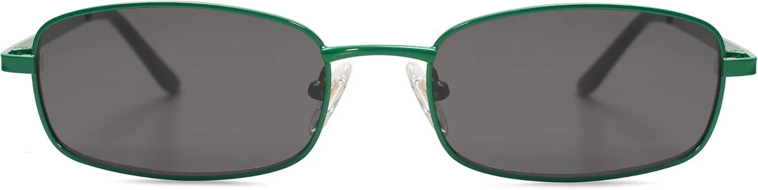 SOJOS Small Y2k Narrow Rectangle Sunglasses Womens Mens Retro 80s 90s Skinny Sunnies SJ1187