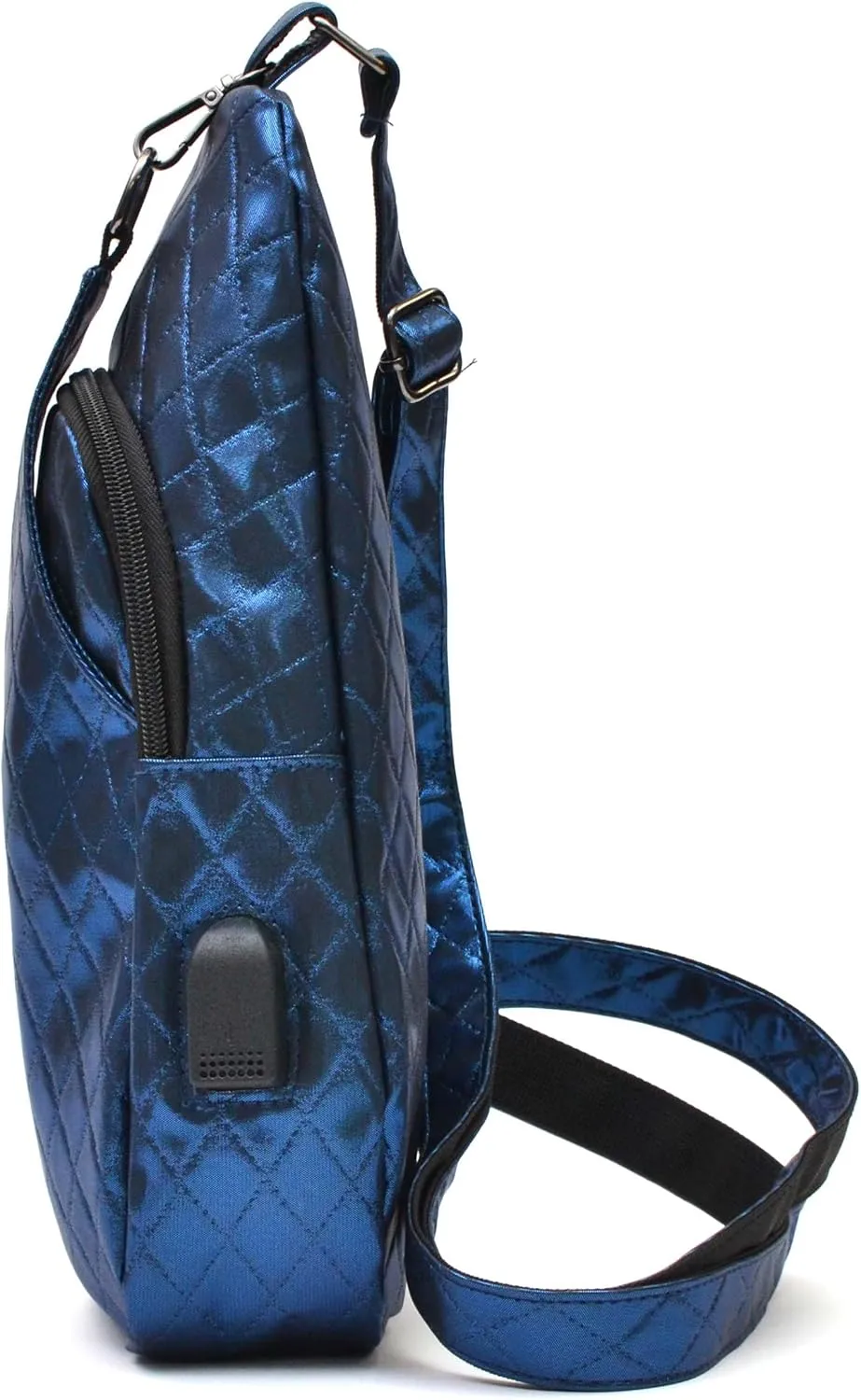 Sonoma Anti theft Daypack Crossbody Sling Backpack, USB Charging, Lightweight Day Pack for Travel, Hiking, Everyday, Regular Blue Metallic
