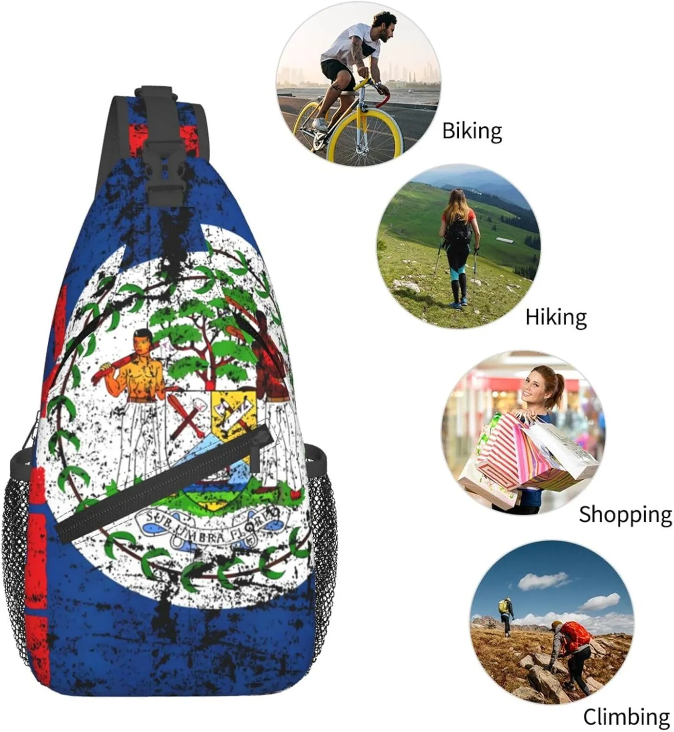 South Africa Flag Sling Bag Adjustable Chest Bags Casual Crossbody Bag Travel Shoulder Backpack