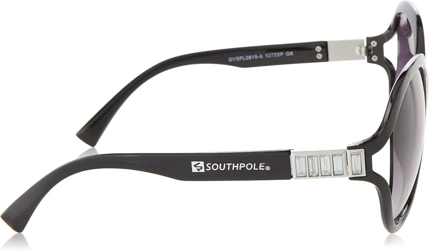 Southpole Women's 1072sp Retro Rhinestone Uv400 Protective Vented Oval Sunglasses. Cool Gifts for Her, 60 Mm